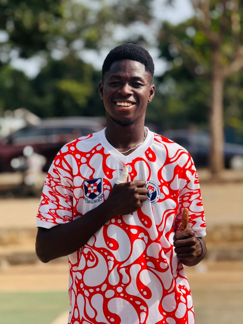 Johnson Mensah wearing IPC Volleyball Club's number 13 jersey